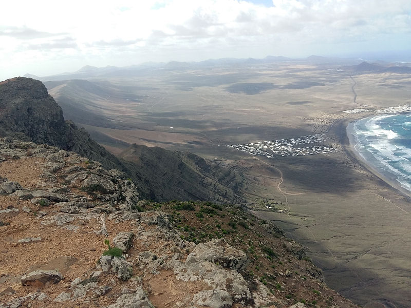 Looking Down on Famara Beach