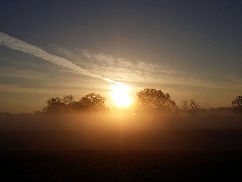 Sunrise on the Downs Link